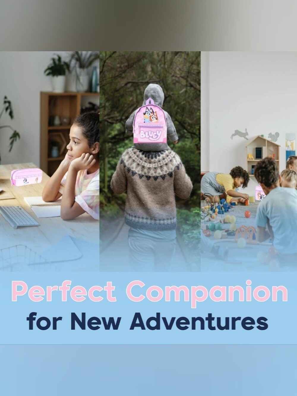 Bluey Kids Backpack Set in Pink and Purple - Picture 7 of 7